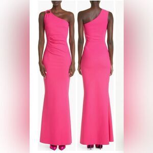 Chiara Boni Le Petite Robe Sabrina one shoulder gown size 16U.S. pink